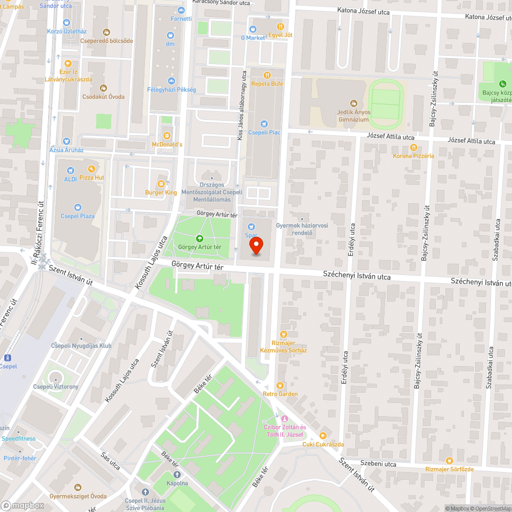 Megrongált telefonfülke bejelentés helye