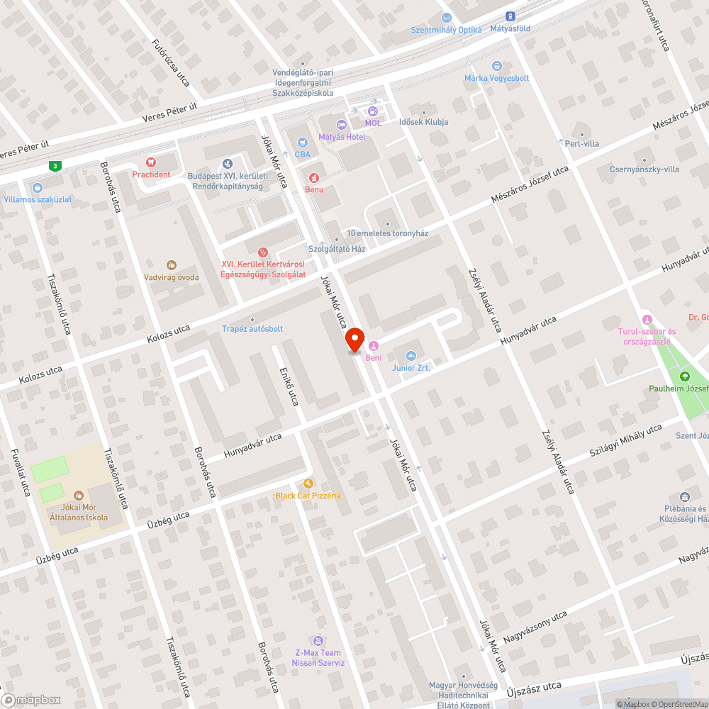 Kiálló fedél bejelentés helye