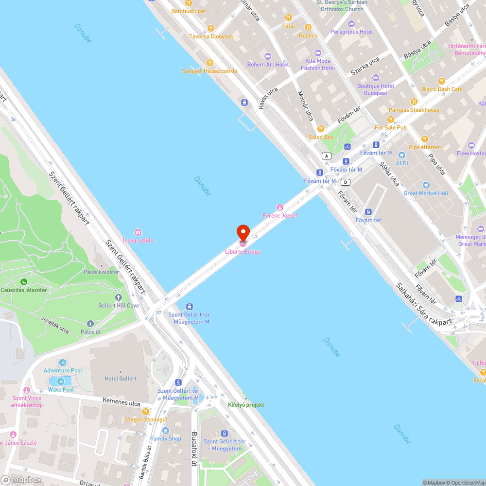 Szabadság híd bejelentés helye