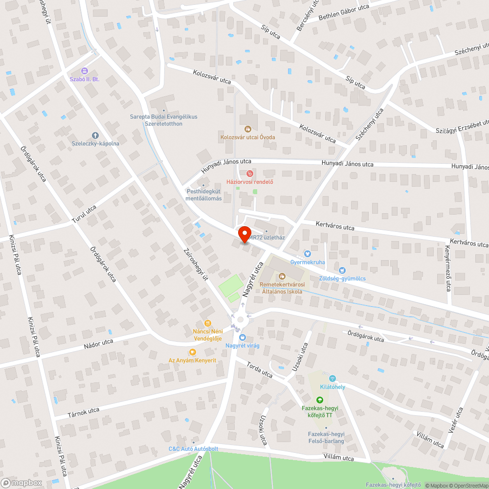 Kátyús út bejelentés helye