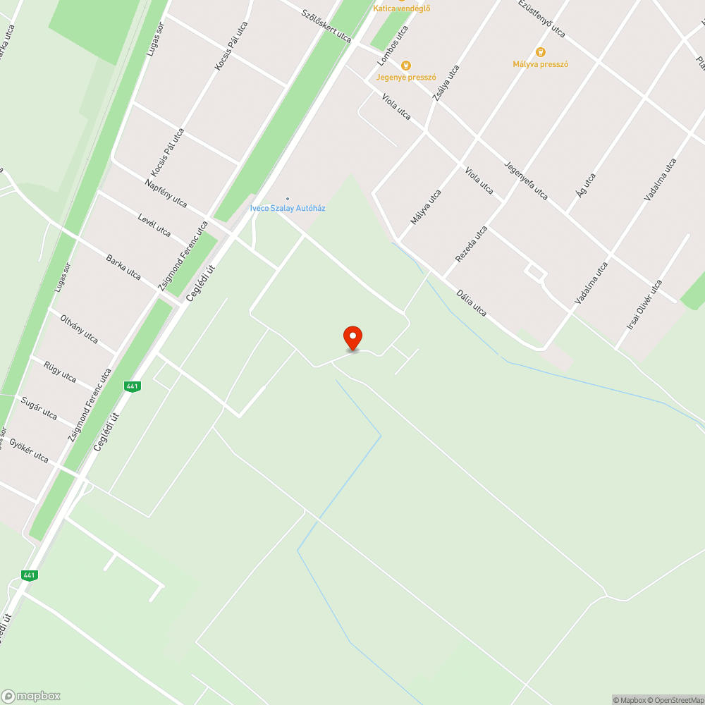 Járhatatlan út bejelentés helye