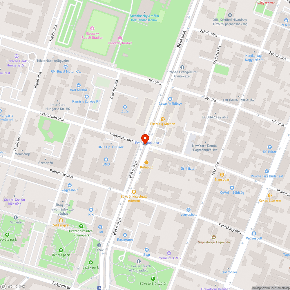 Hiányzó fényterelők bejelentés helye