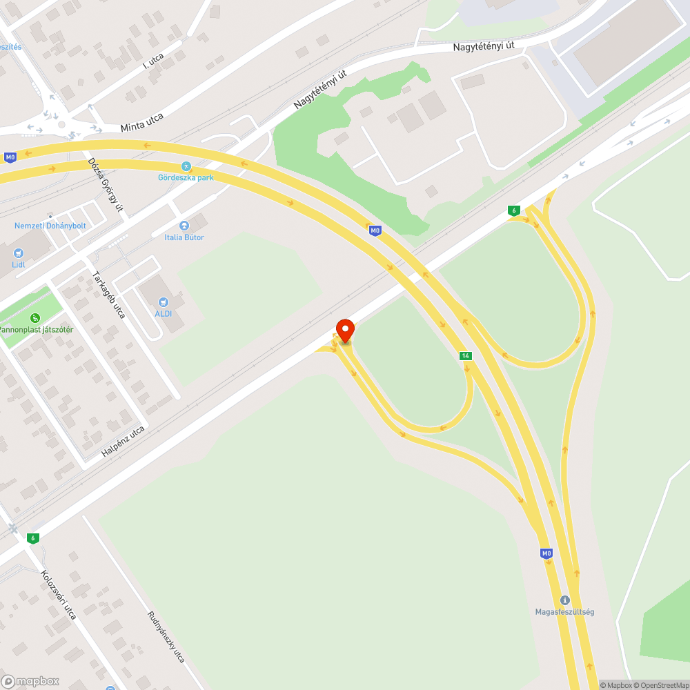 Hiányzó fényterelők bejelentés helye