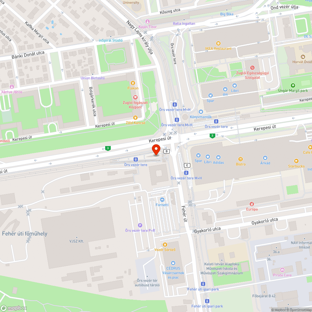 Villog bejelentés helye