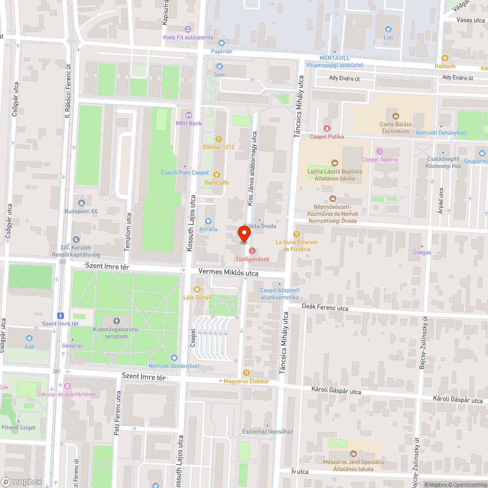 Eldugult lefolyó bejelentés helye