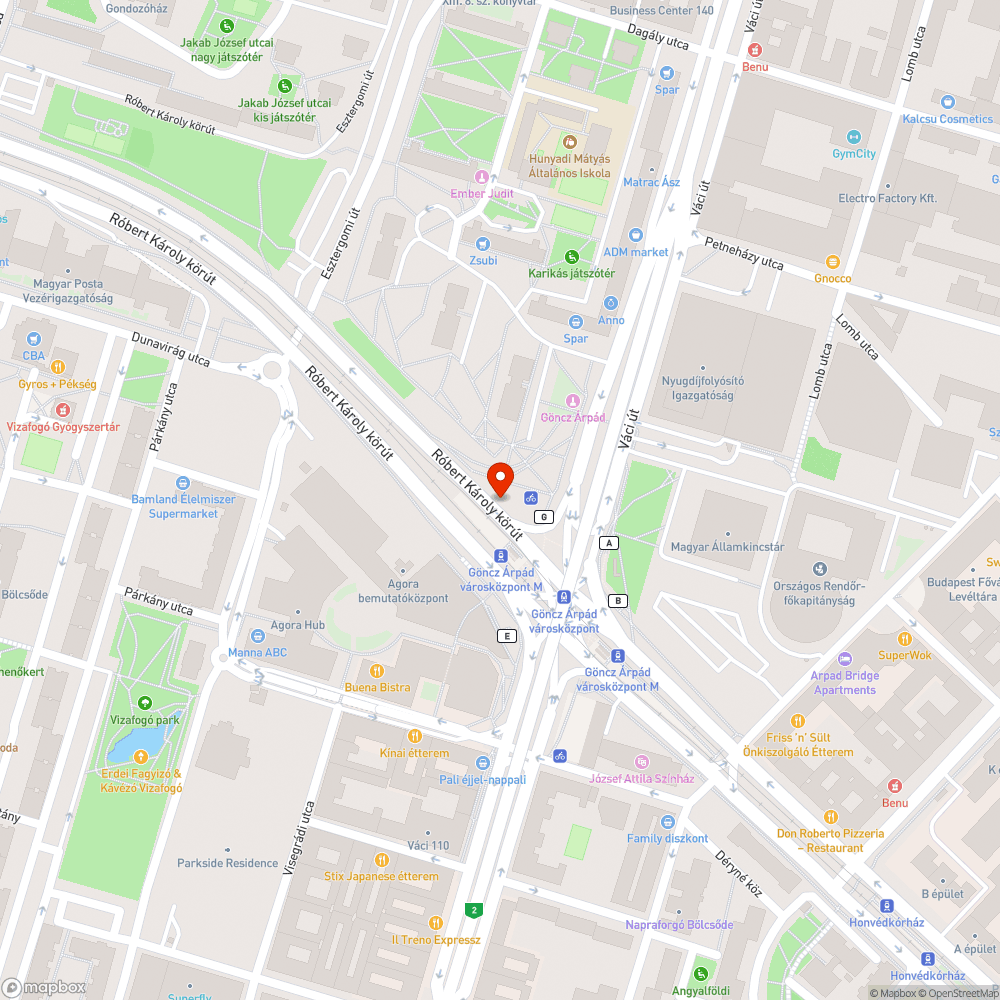 Koszos buszmegálló bejelentés helye