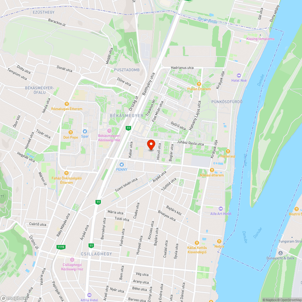 Botlásveszélyes járda bejelentés helye