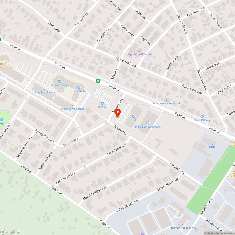 Besüllyedt a járda bejelentés helye