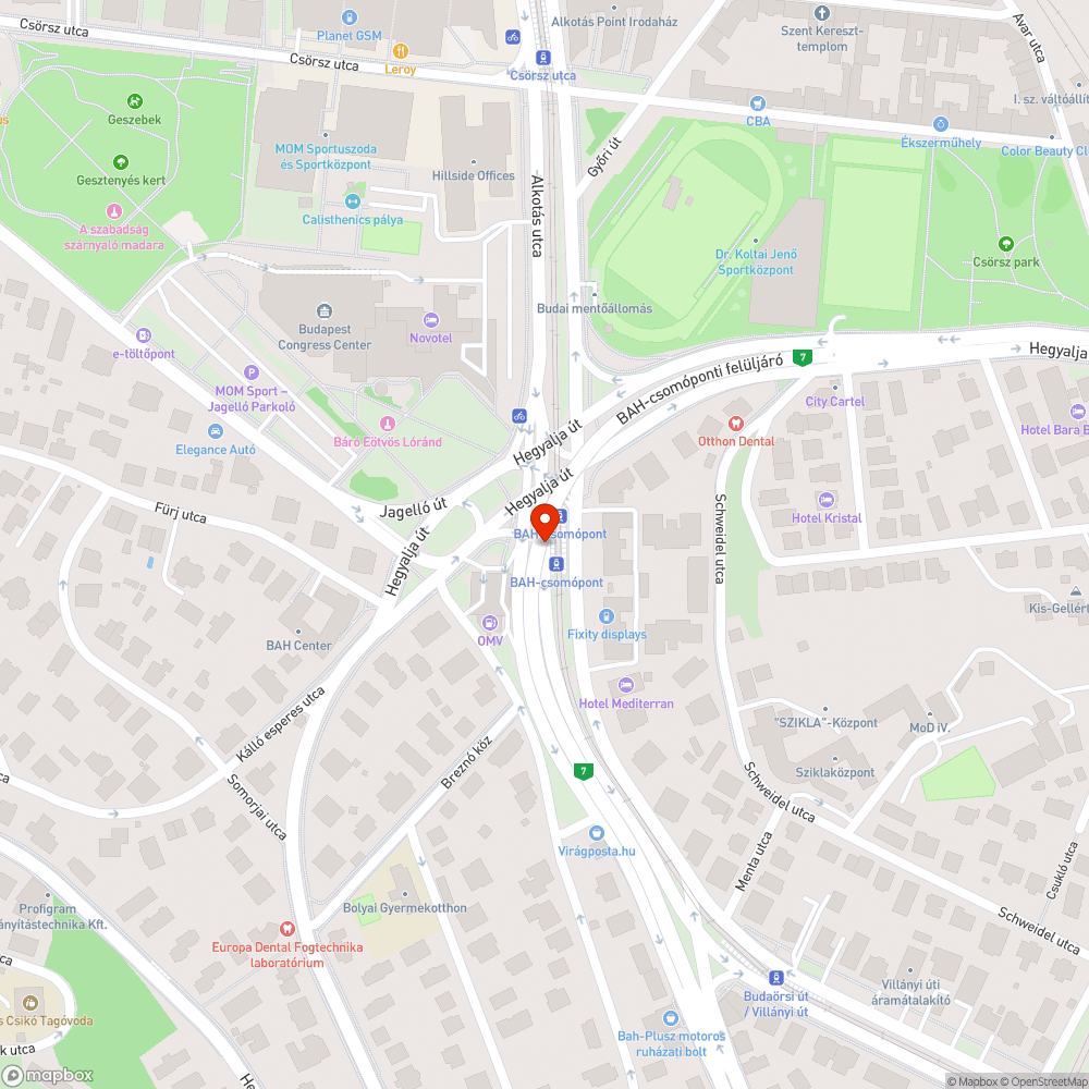 Elhagyott autó bejelentés helye