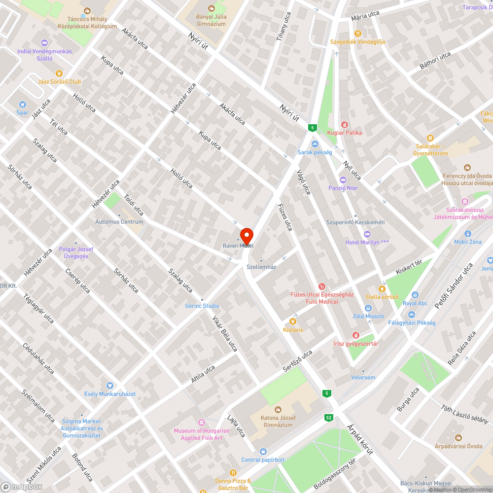 Kátyú az 5-ös főút Mária körúti szakaszán bejelentés helye