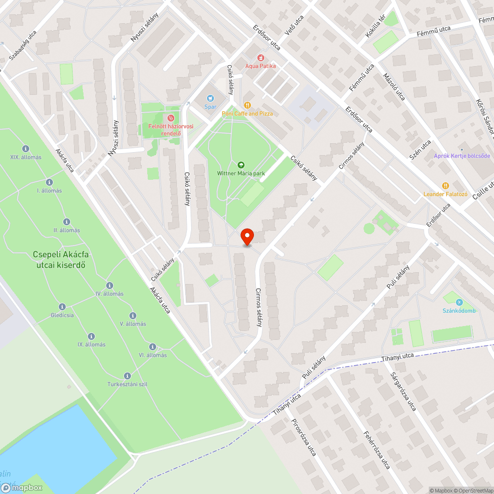 Kiégett lámpa bejelentés helye