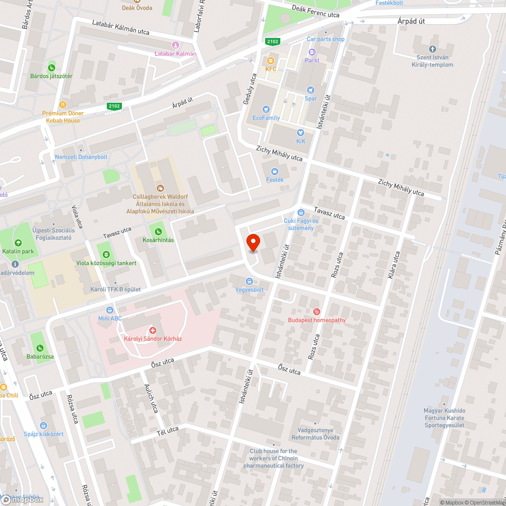 Elhagyott jármű bejelentés helye