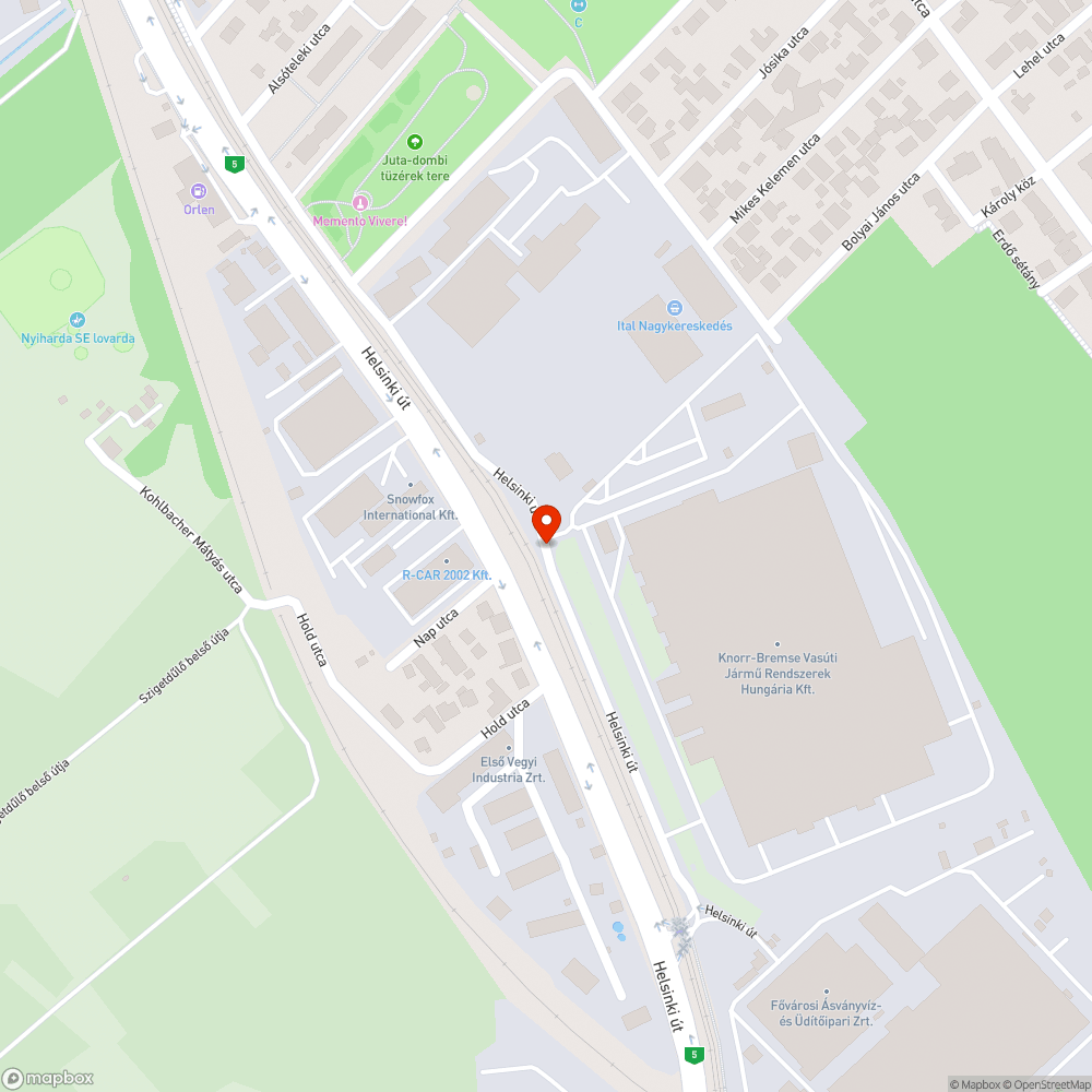 Helsinki úti szervizút szemét bejelentés helye