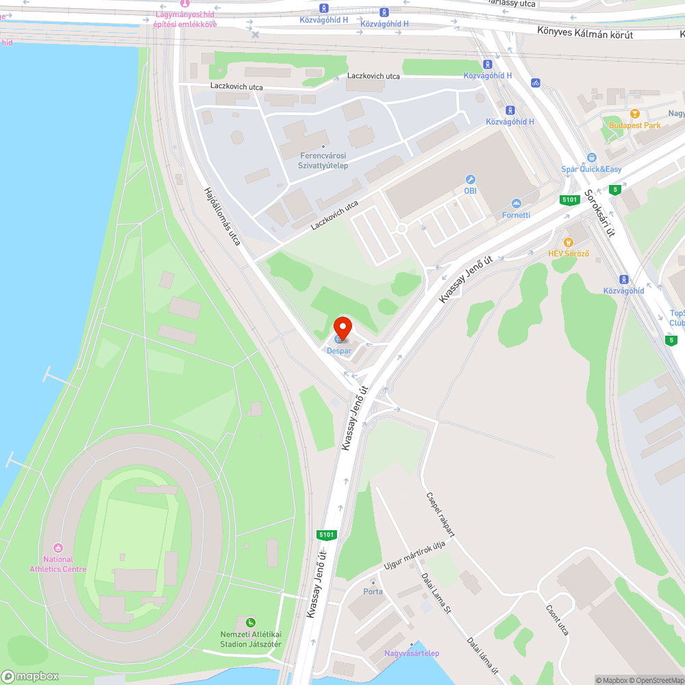 Kvassay Jenő úti jelzőlámpa bejelentés helye