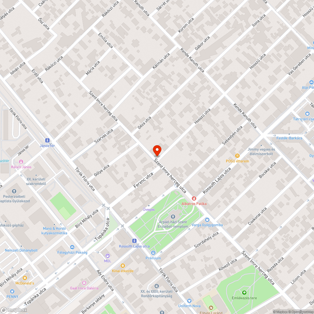 Balesetveszélyesen széttört járda bejelentés helye