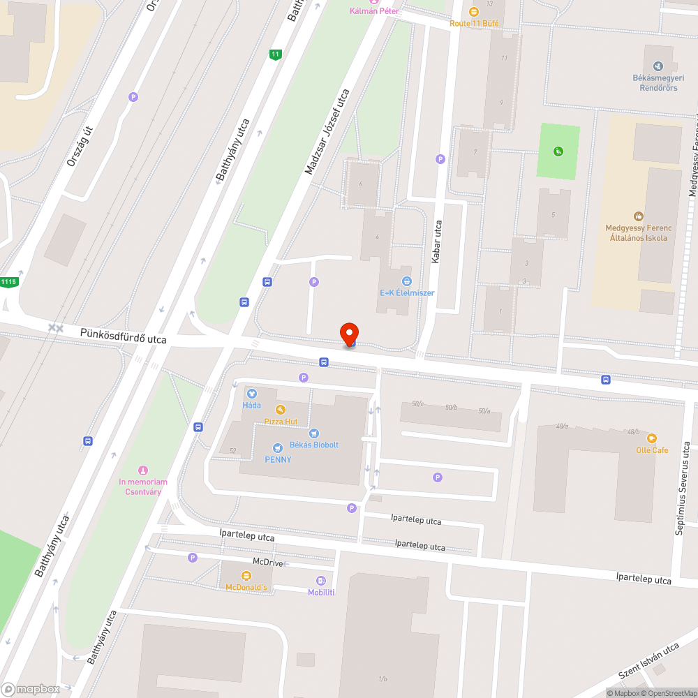 Megsüllyedt víznyelő bejelentés helye