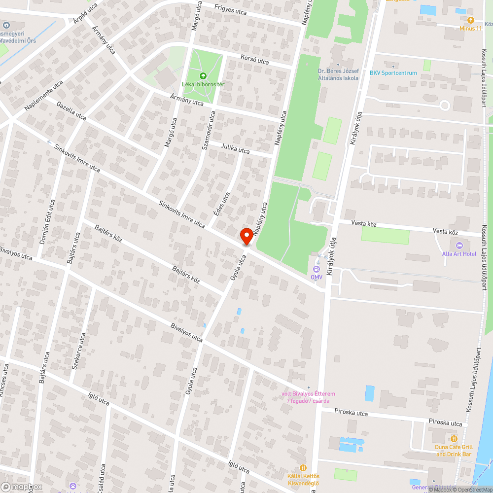 Graffitis utcanévtábla bejelentés helye