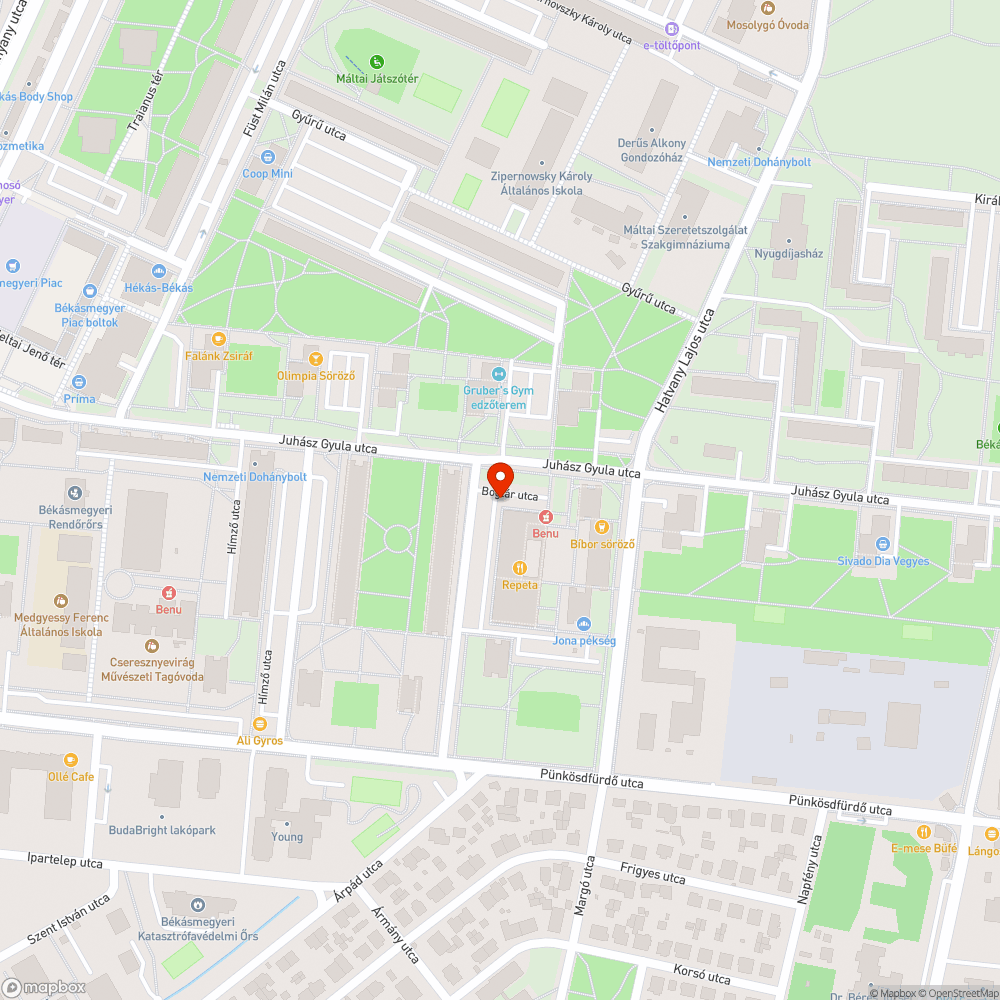 Tönkrement kerékpártároló bejelentés helye