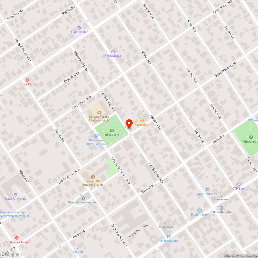 Kiégett lámpa bejelentés helye