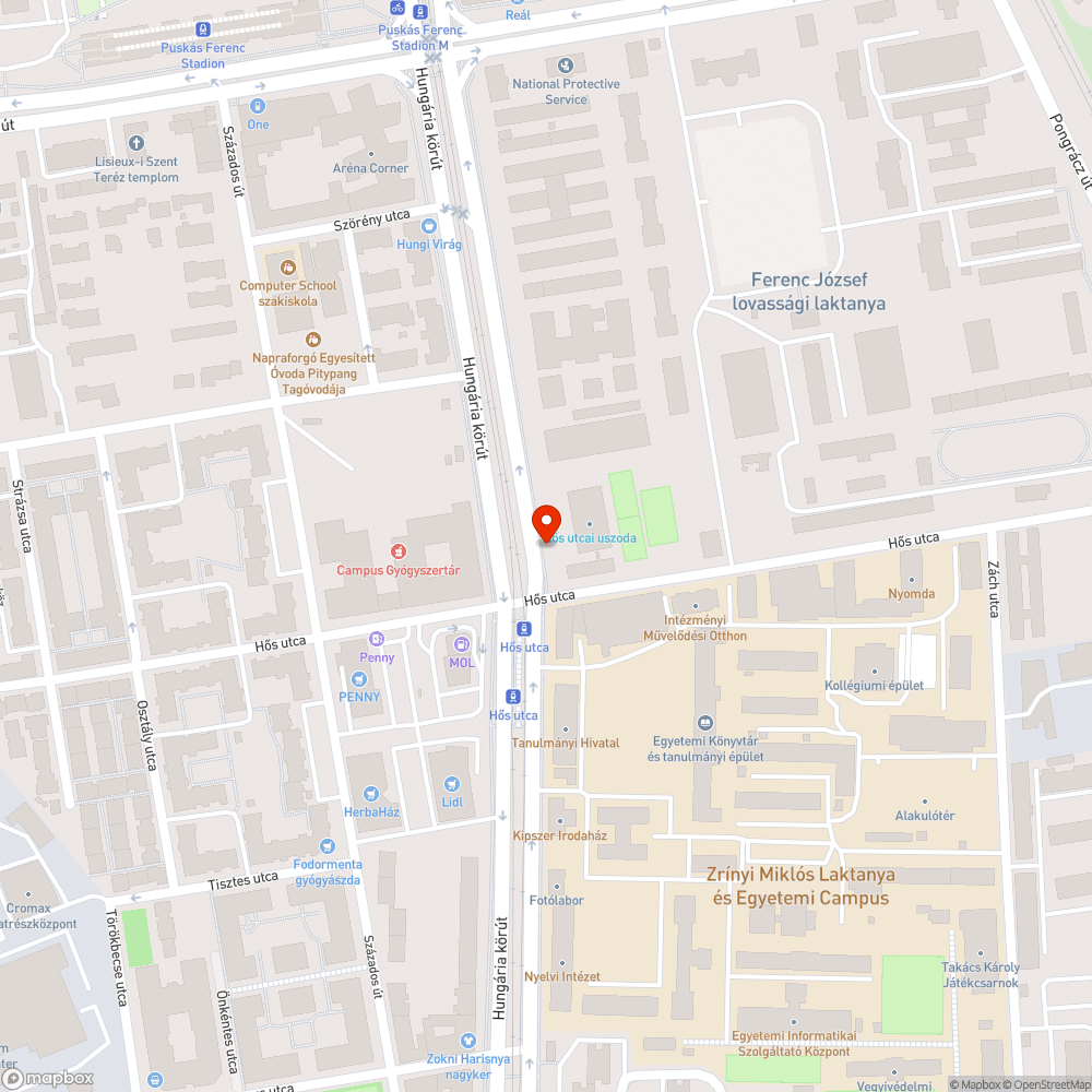 Hibás tűzcsap bejelentés helye