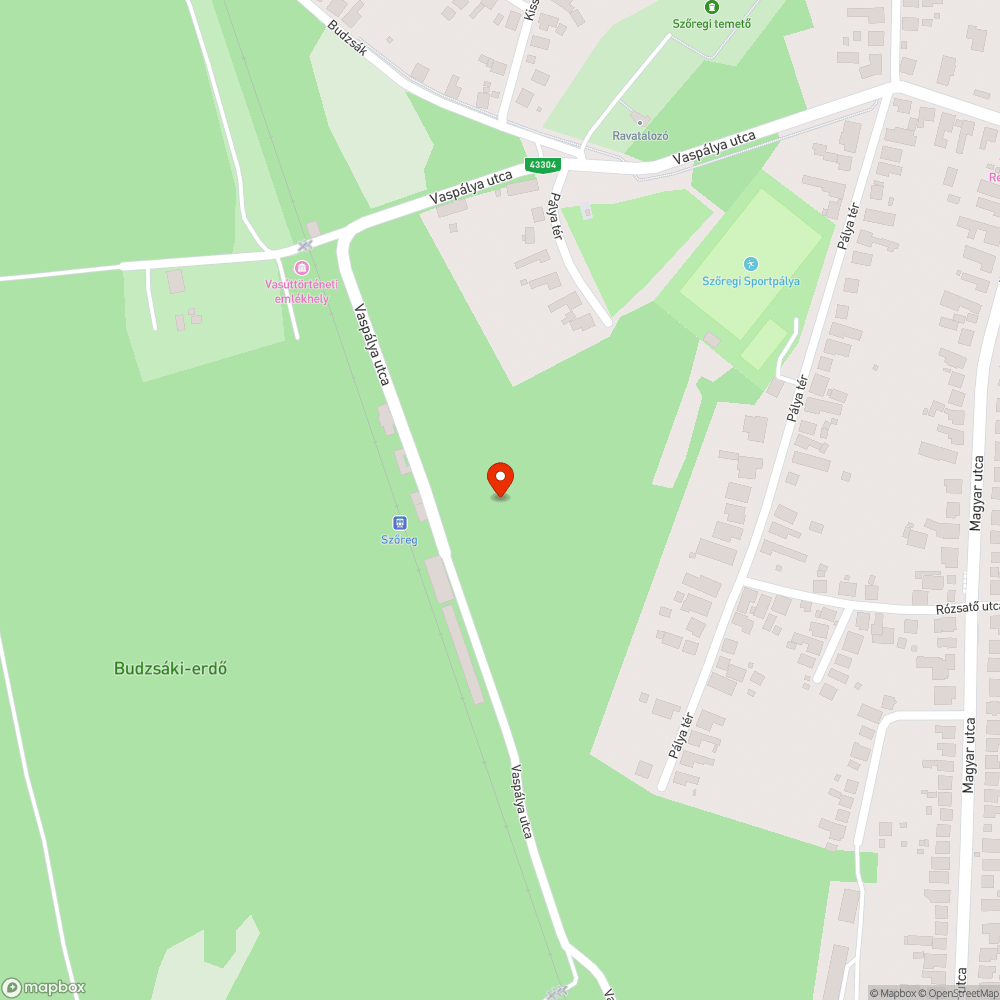 Kiégett lámpák a szôregi vasútállomásnál bejelentés helye