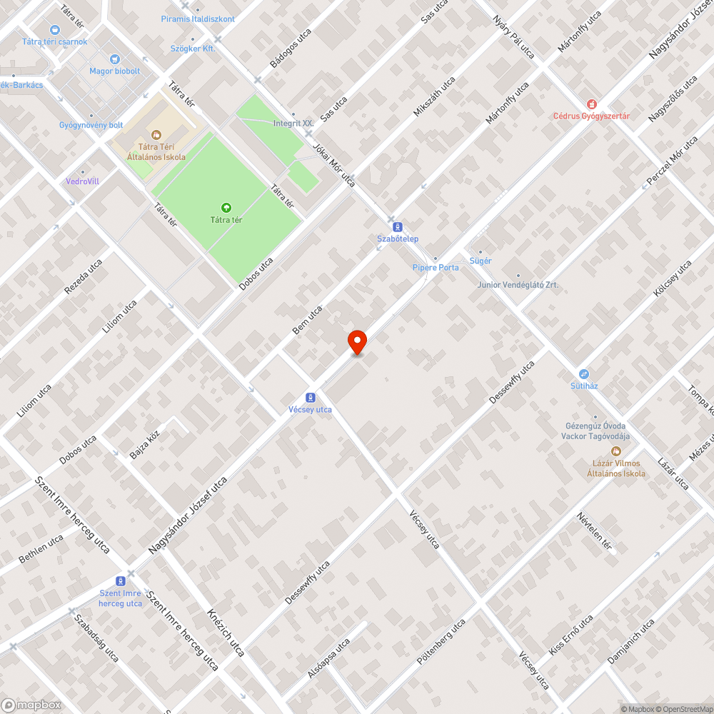 Nagy Sándor József utca szemét bejelentés helye