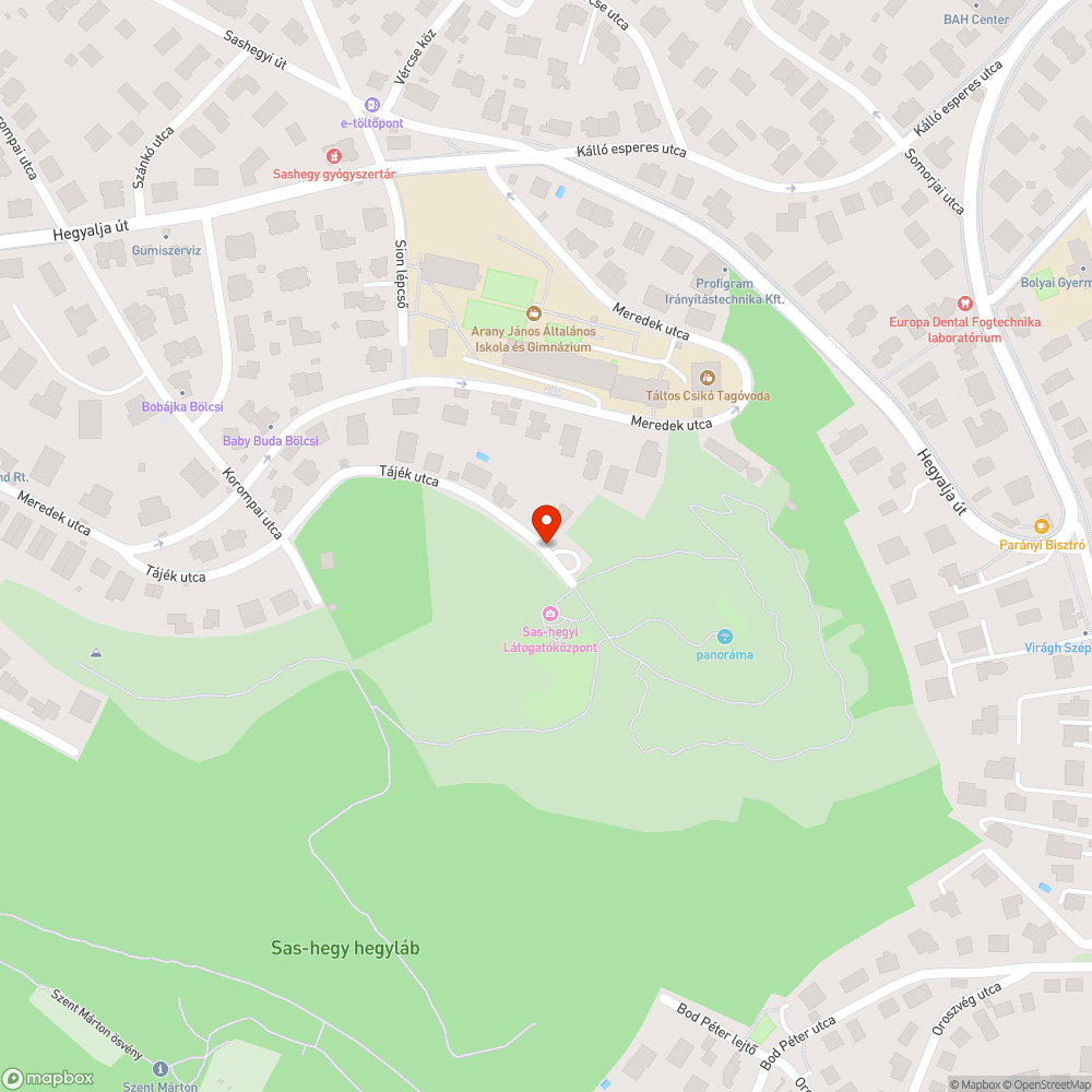 Elhagyott autó Sas-hegy bejelentés helye