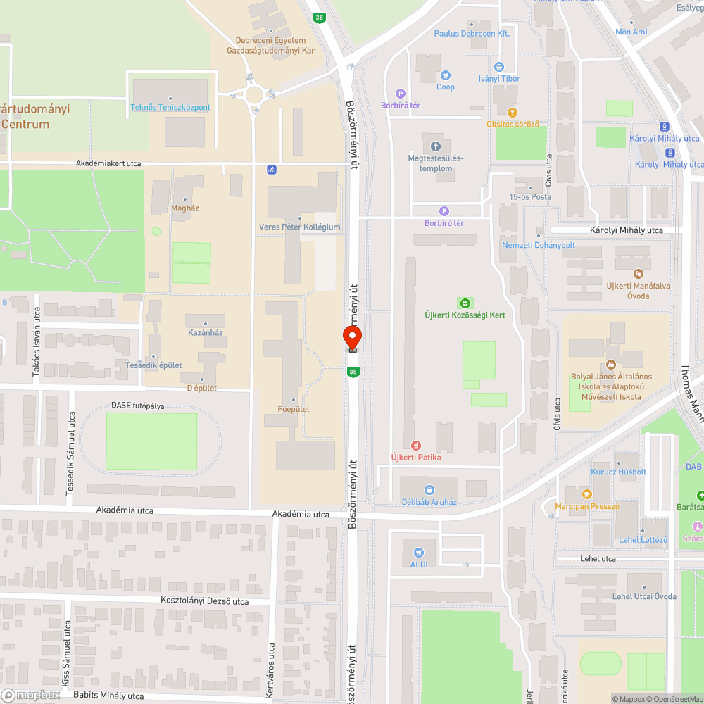 Hibás közlekedési lámpa bejelentés helye