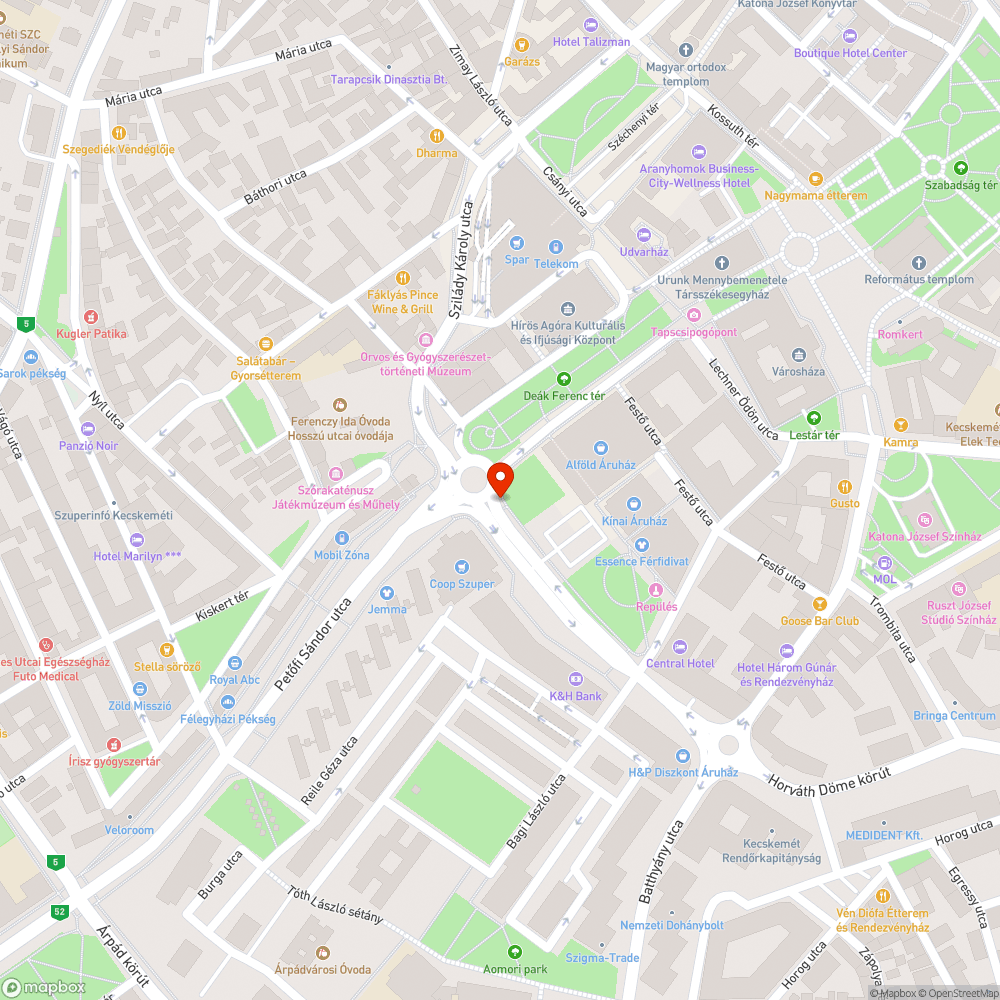 Nem működő közvilágítás a Dobó körúton bejelentés helye