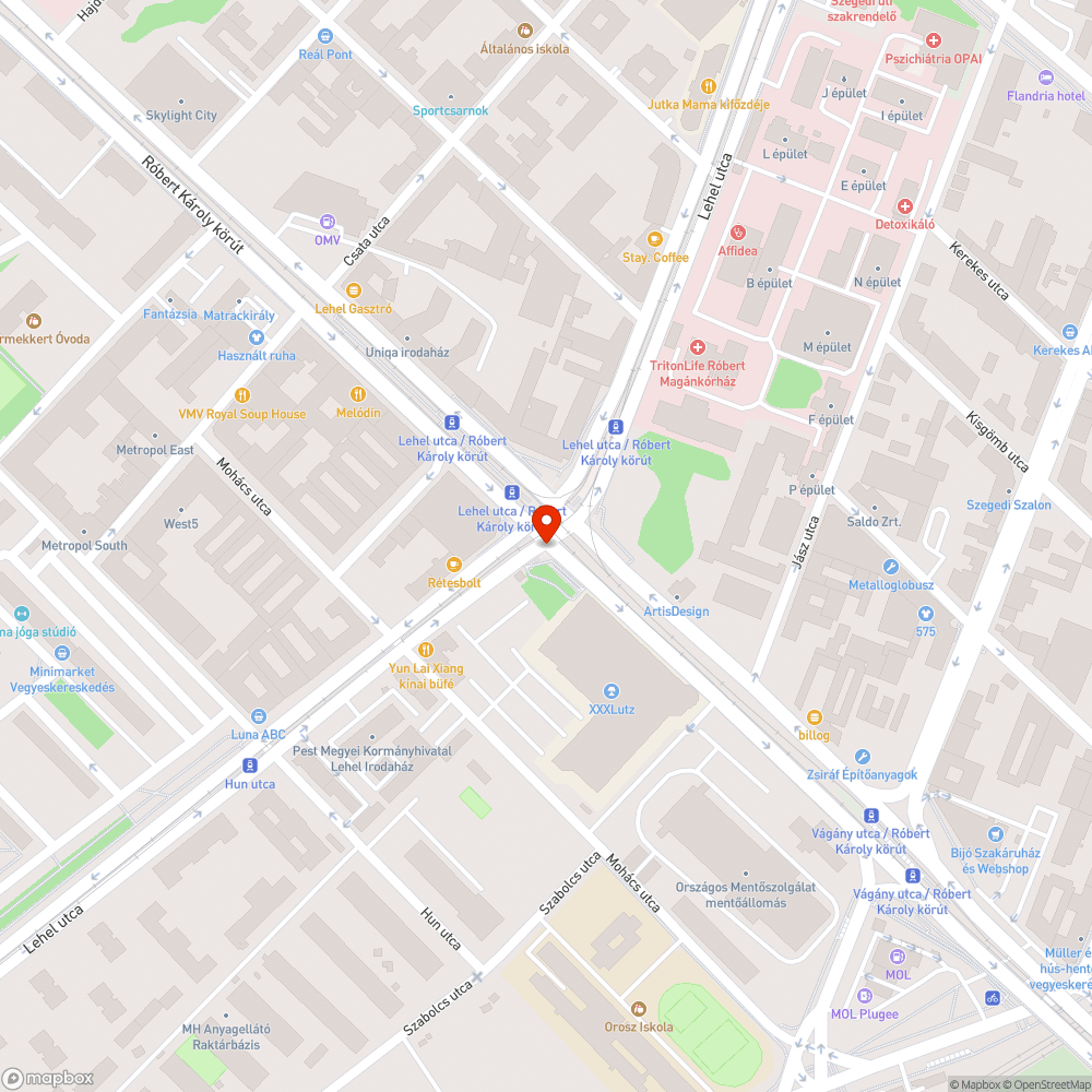 Sérült kerékpáros közlekedési lámpa bejelentés helye