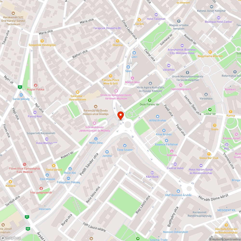 Nem működő közvilágítás a Kiskörúton bejelentés helye