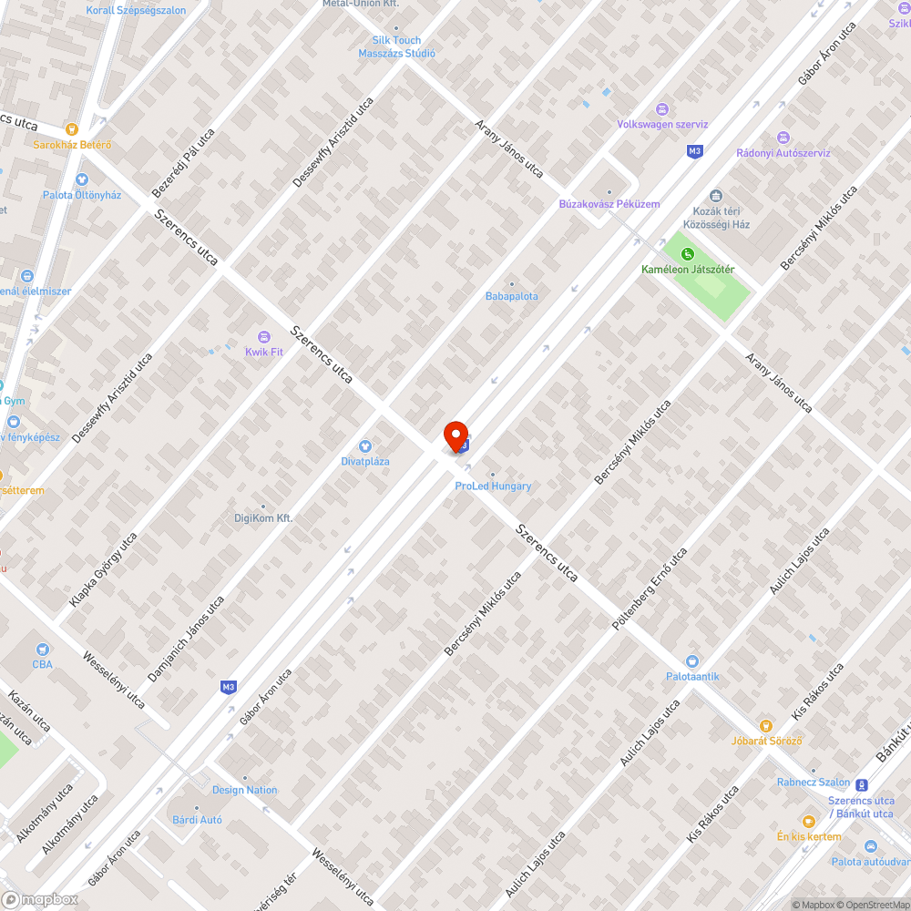 Kátyú bejelentés helye