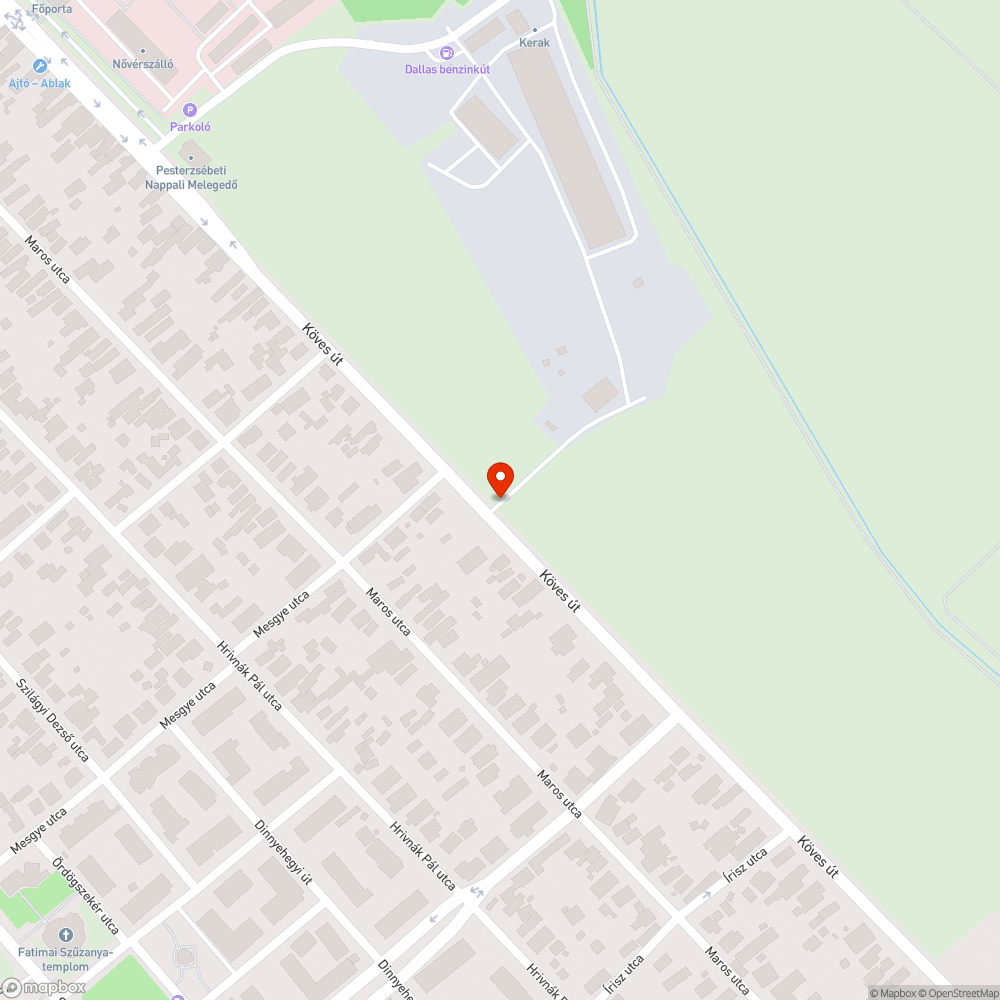 Köves út szeméthalom bejelentés helye