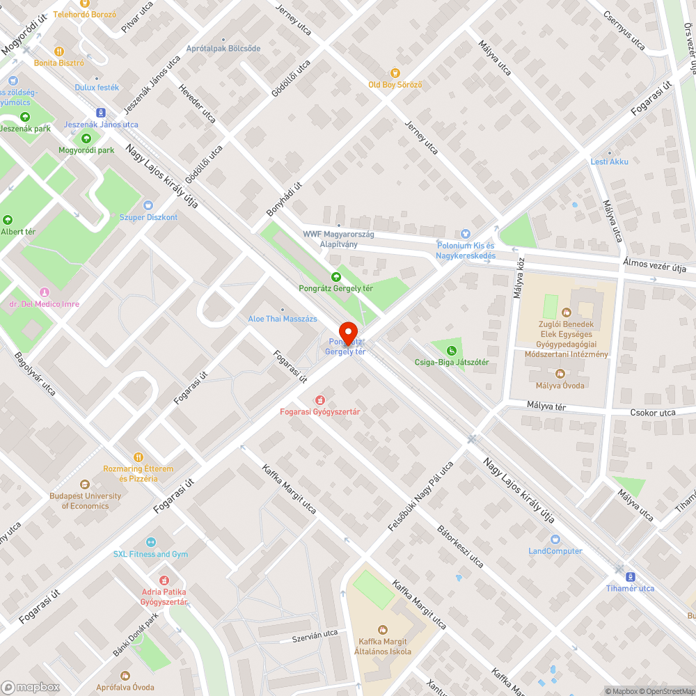 Hiányzó fényterelő bejelentés helye