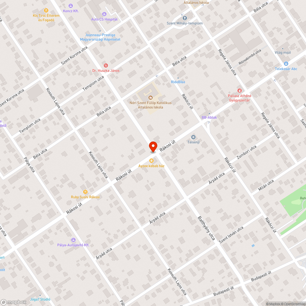 Hiányzó fényterelő bejelentés helye