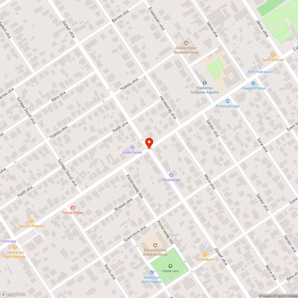 Hiányzó fényterelő bejelentés helye