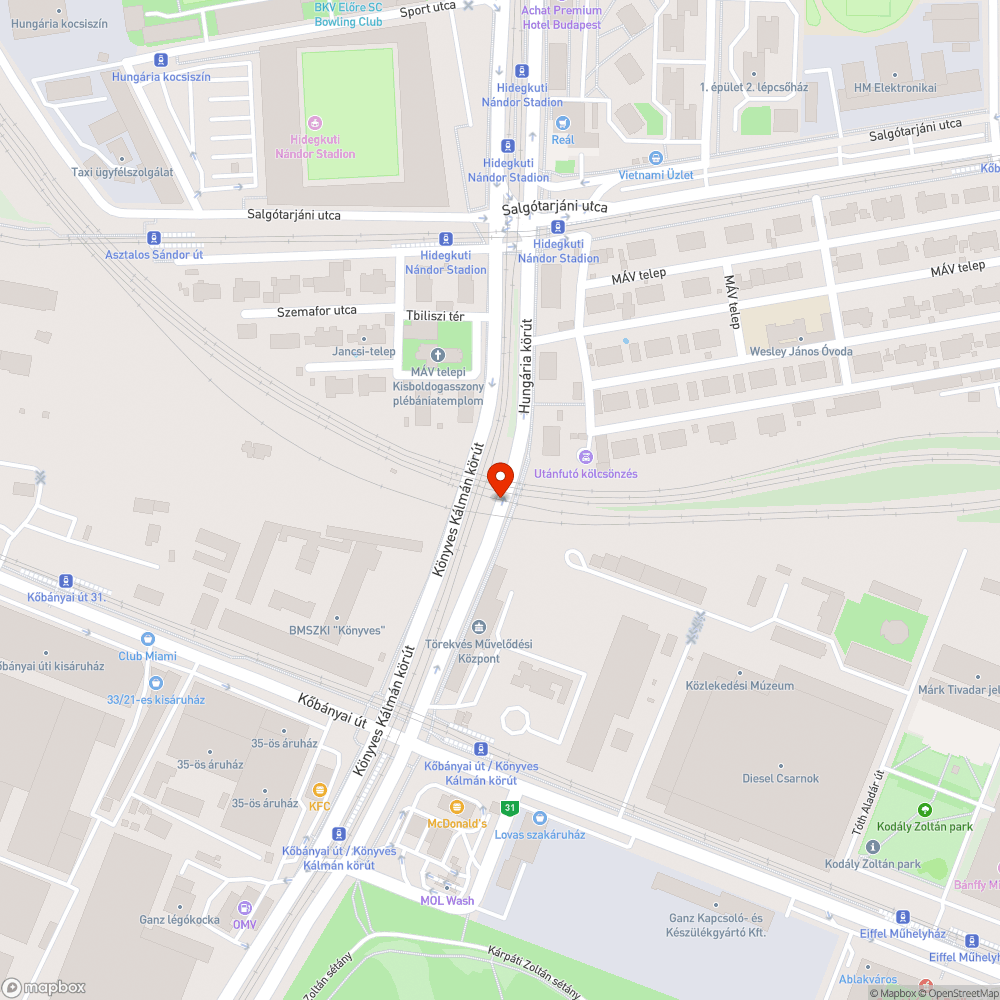 Sötét lámpa bejelentés helye