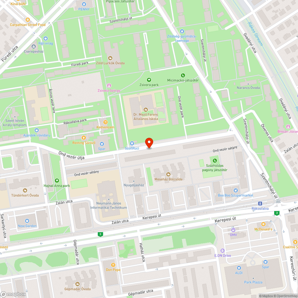 Láthatóan magára hagyott autó bejelentés helye