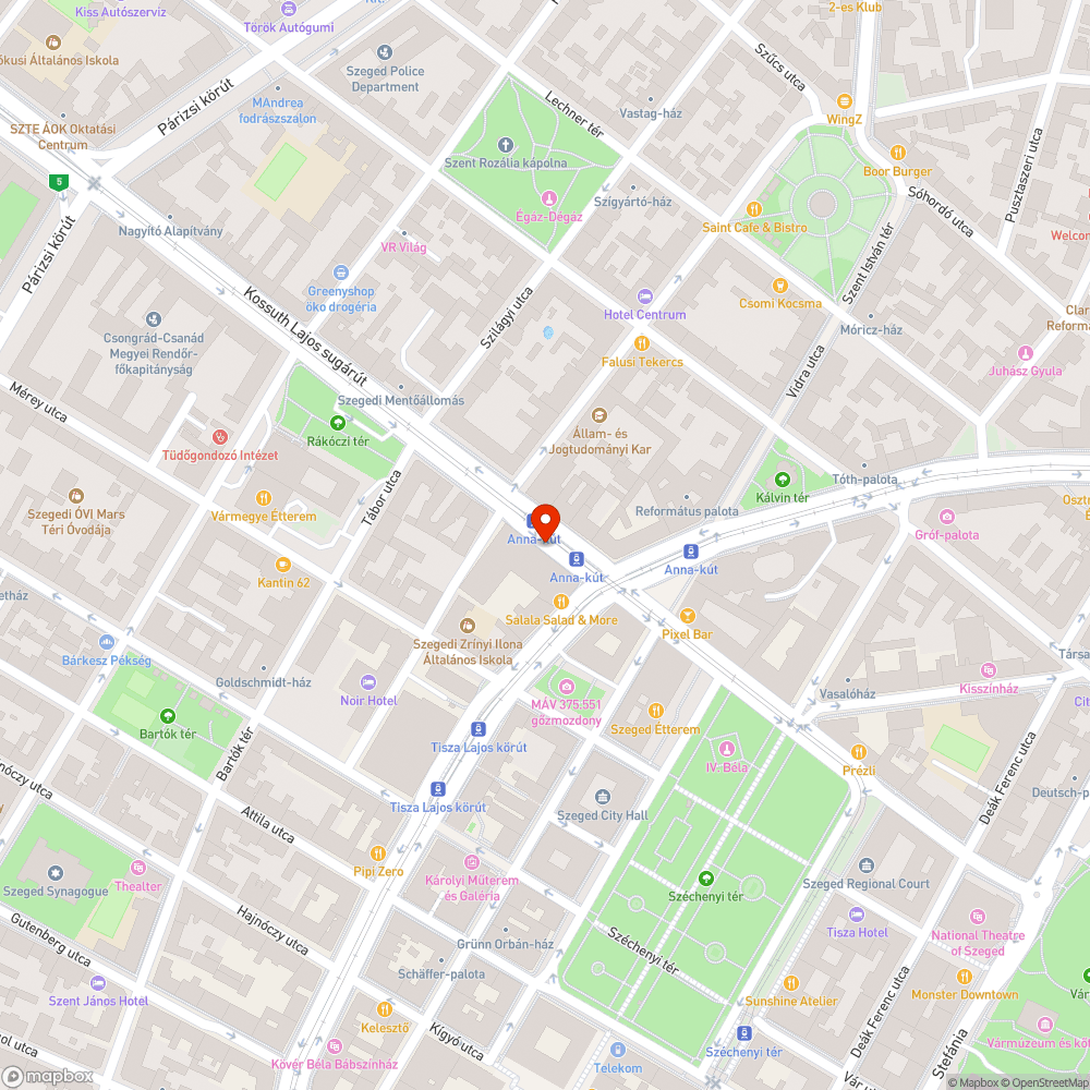 Kiégett cégér bejelentés helye