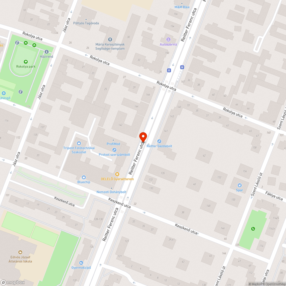 Szemét a Reitter Ferenc utcában bejelentés helye