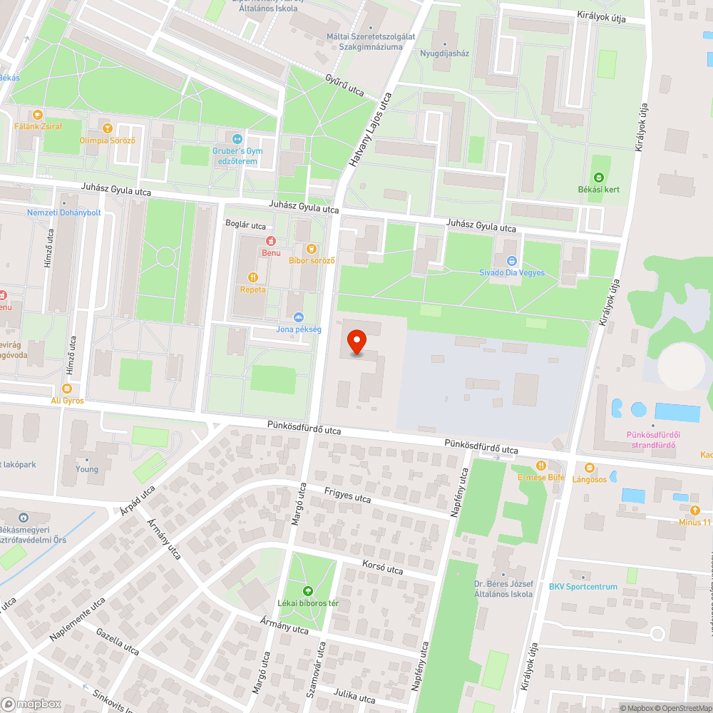 Ideiglenes Piac területén levő lámpák bejelentés helye