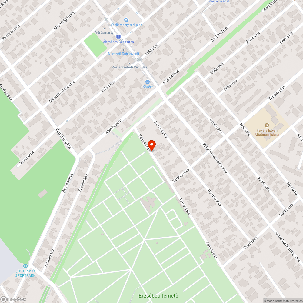 Elhanyagolt, szemetes terület bejelentés helye