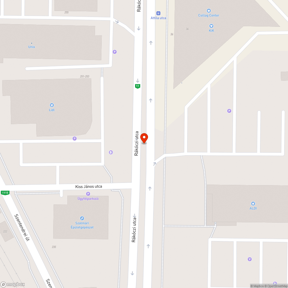 Hiányzó zebra bejelentés helye