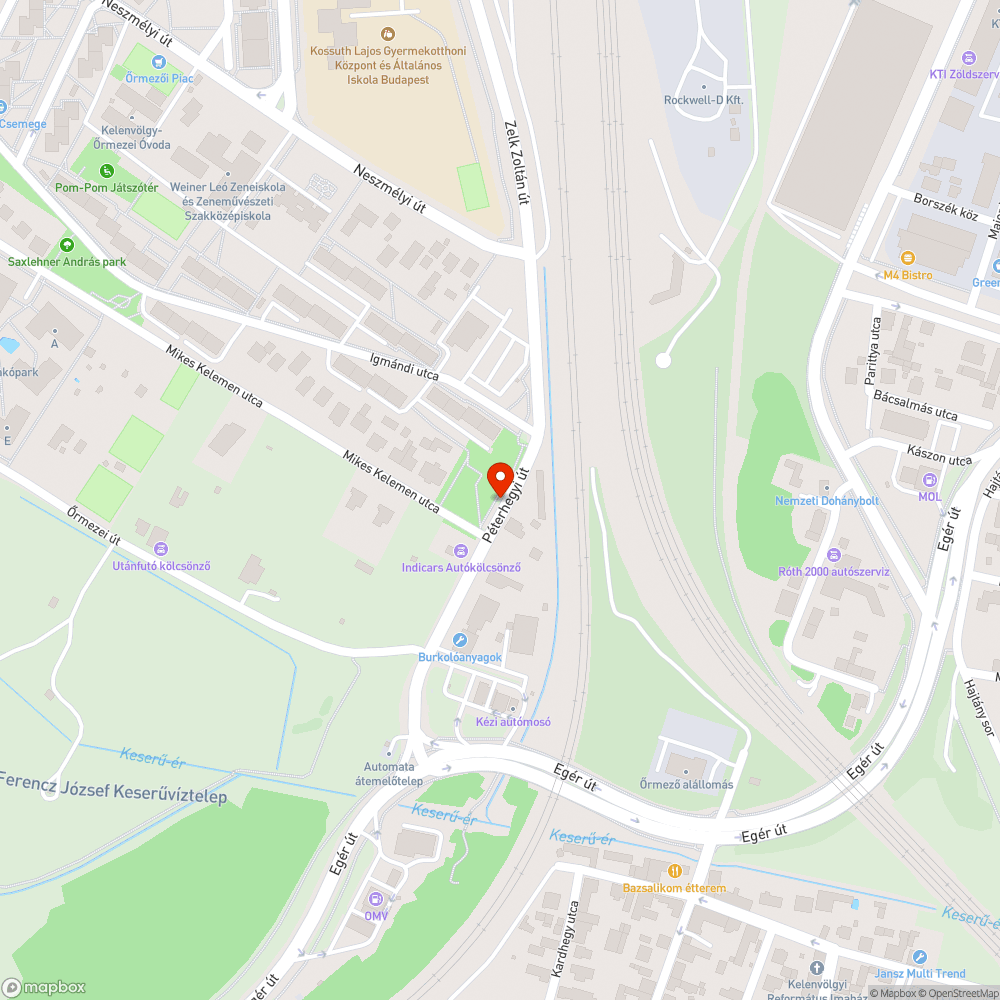 Elhagyott szemét bejelentés helye