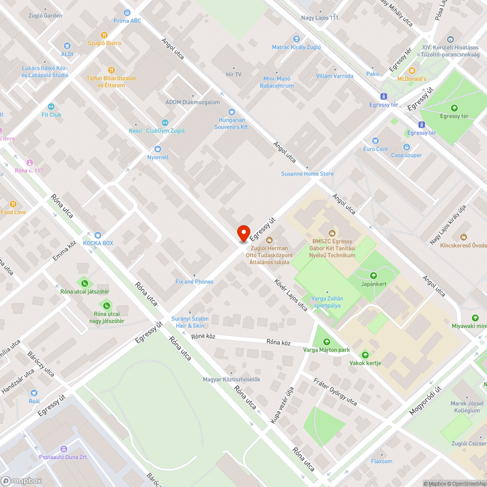 Kiégett gyalogos-átkelőhely figyelmeztető bejelentés helye