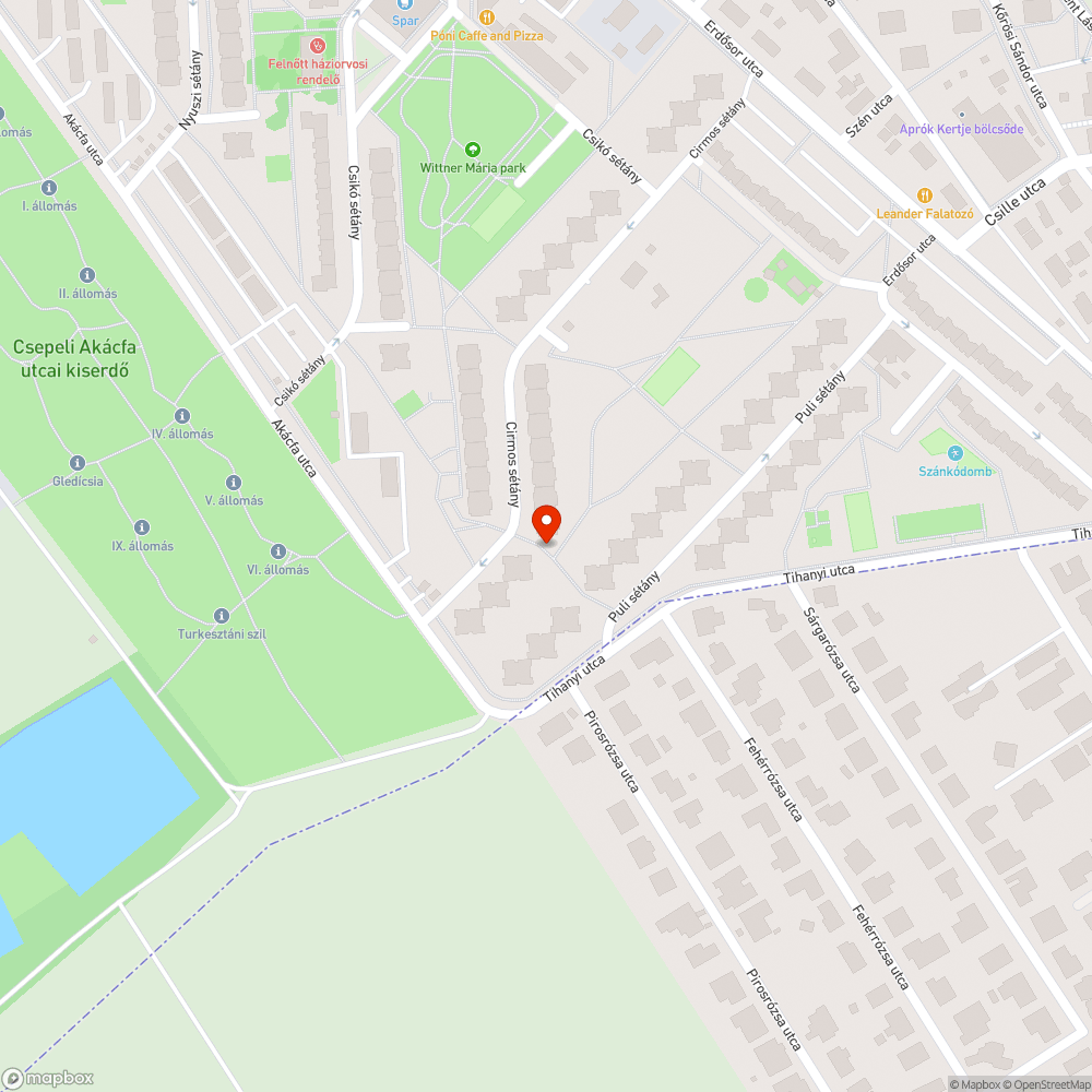 Kiégett lámpa bejelentés helye