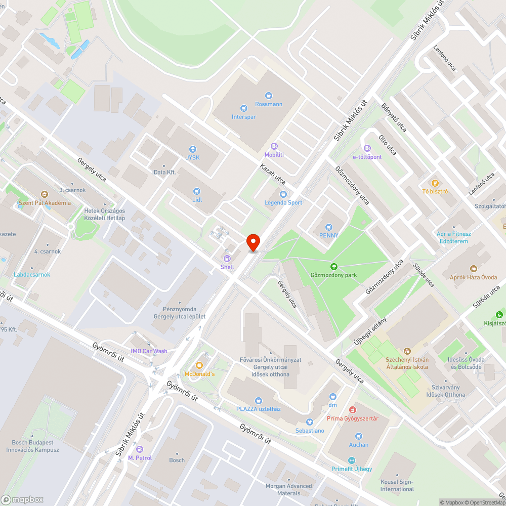 Gergely utca (Sibrik Miklós út) - Járda hibák bejelentés helye