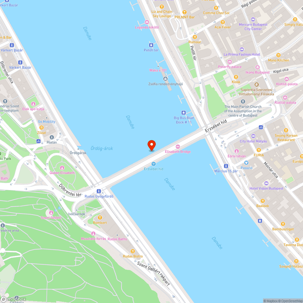 graffitik az Erzsébet híd lépcsőfeljáróinál bejelentés helye