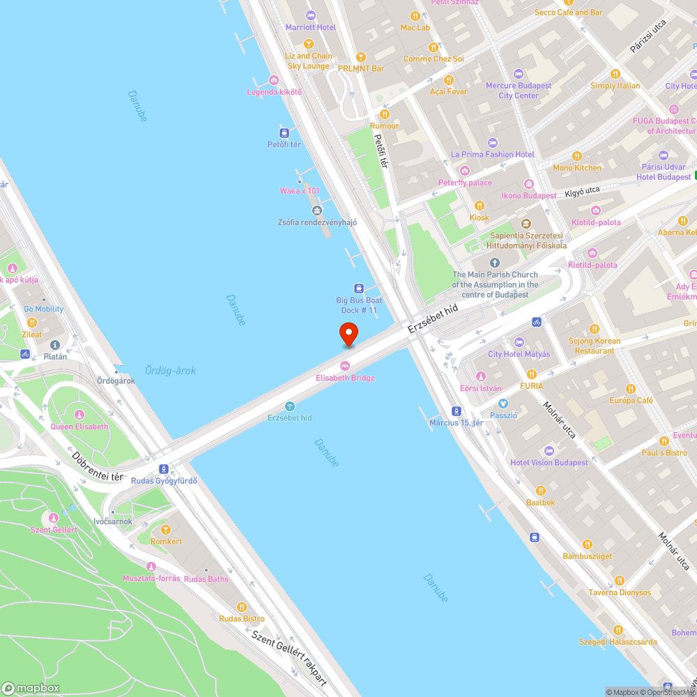 Matricák az Erzsébet hídon bejelentés helye