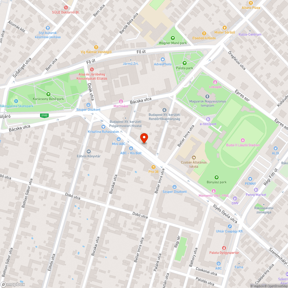 Megsüllyedt út bejelentés helye